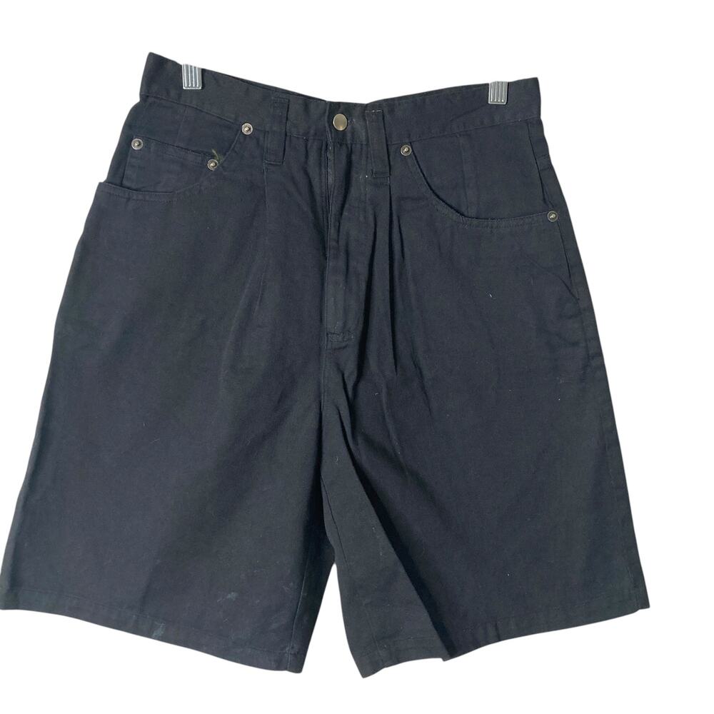 Vintage Todays News Bermuda Shorts Size 30 hi Waisted Black